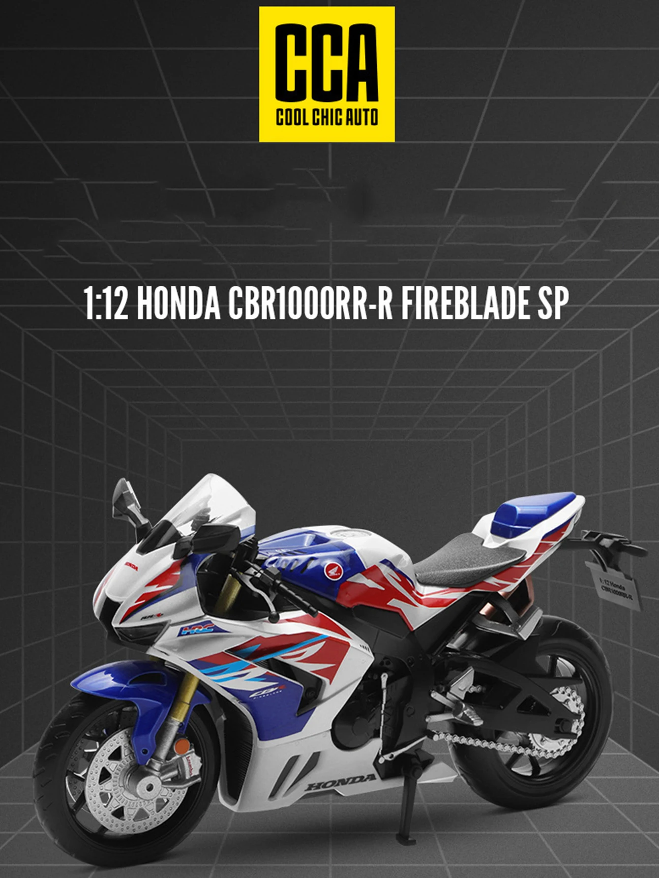 

1:12 имитация модели мотоцикла Honda CBR 1000RR, статическое украшение, металлический коллекционный подарочный автомобиль