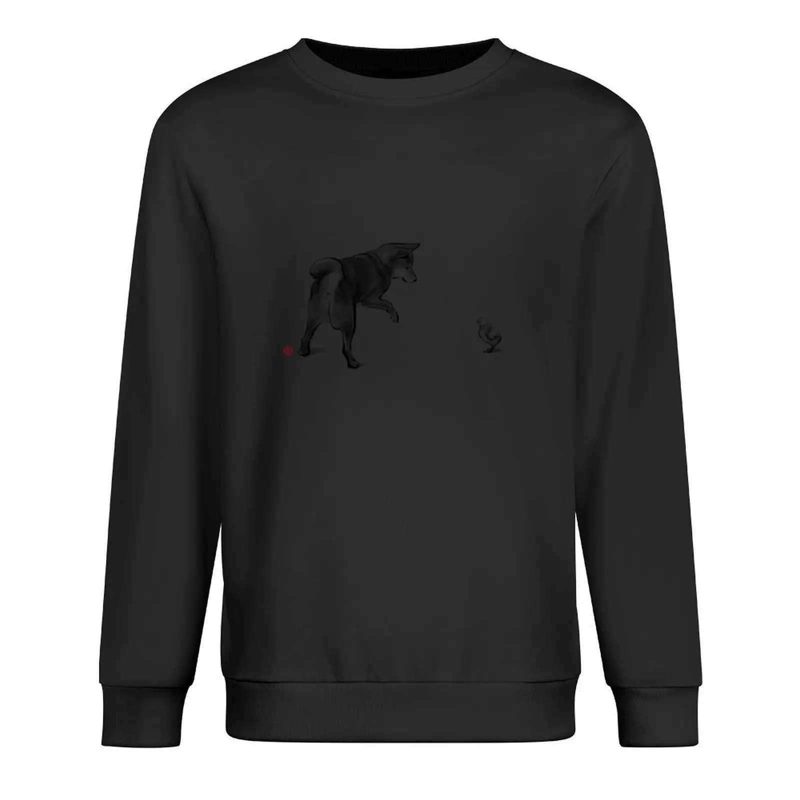 

Shiba Inu and his new friend Pullover autumn men's sweat-shirt men's winter sweater men clothes hoody