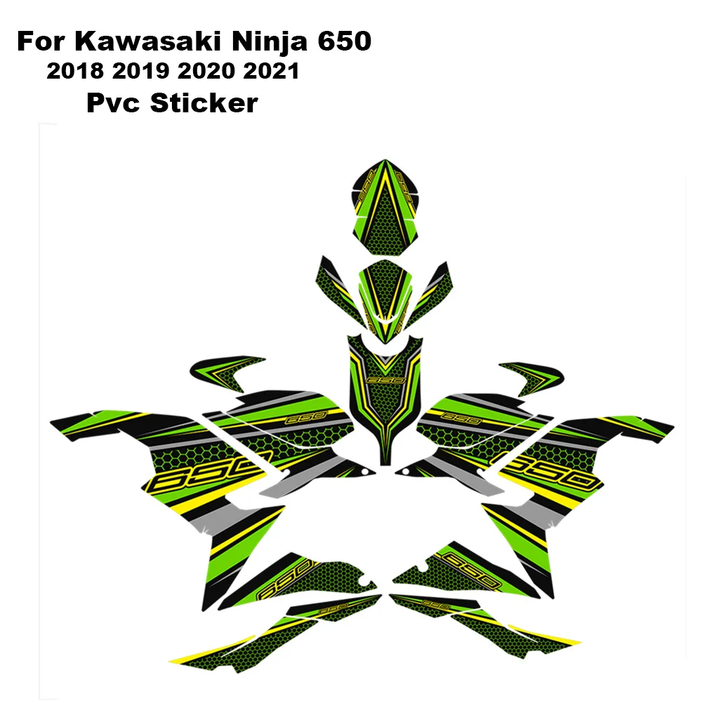 For Kawasaki Ninja 650 Ninja650 Motorcycle Protector Tank Knee Pad Grips Gas Fuel Oil Stickers Decals Accessories 2018 - 2021