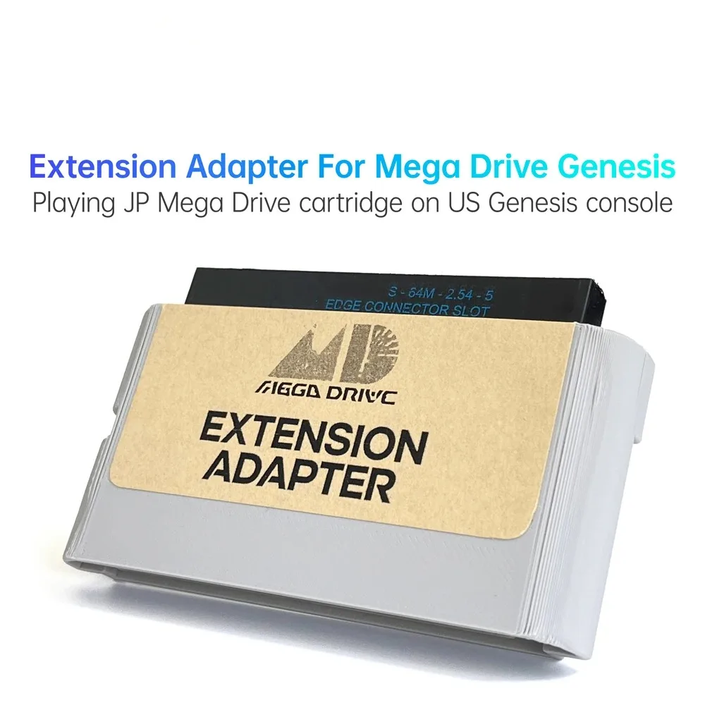 MD Extension Adapter For Playing Mega Drive Cartridges On Mega Genesis Video Console ROMs Support Both NTSC-U/C And NTSC-J