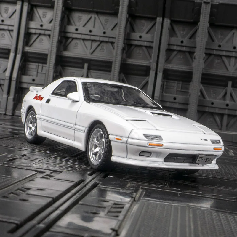 Colección de adornos de modelo de coche de aleación Mazda RX-7 1:32, puertas y capó de motor, el maletero se puede abrir tiene funciones de sonido y iluminación