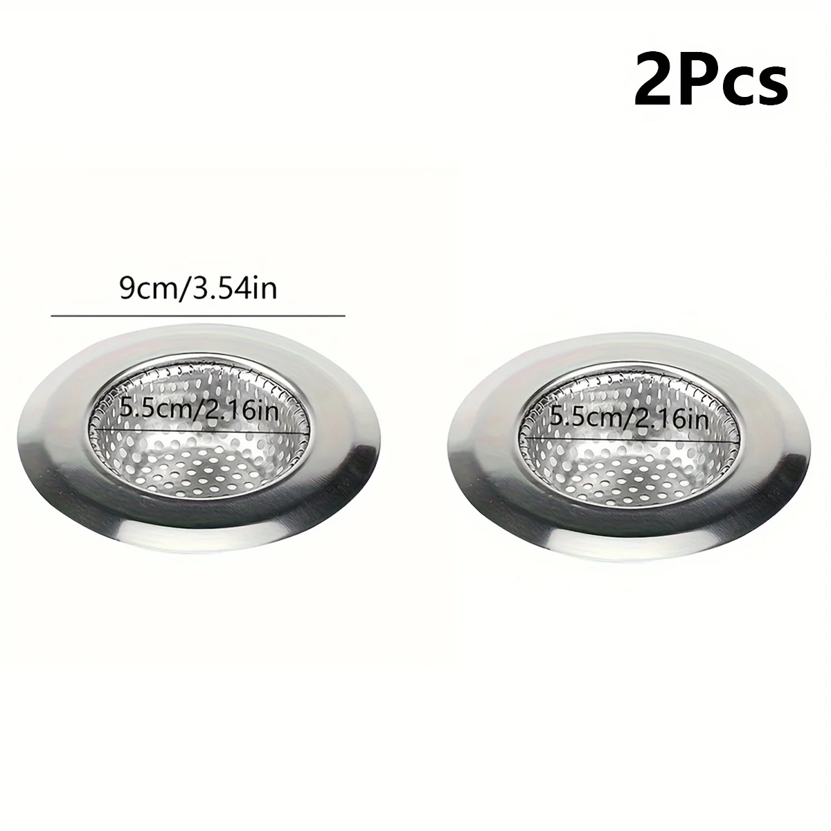 2 Stück Edelstahl-Spülbeckensieb, Abfluss-Sieb für die Küchenspüle, großer, breiter Rand, 4,5 Zoll Durchmesser, perfekt für die meisten Küchenspülen – Detail 8