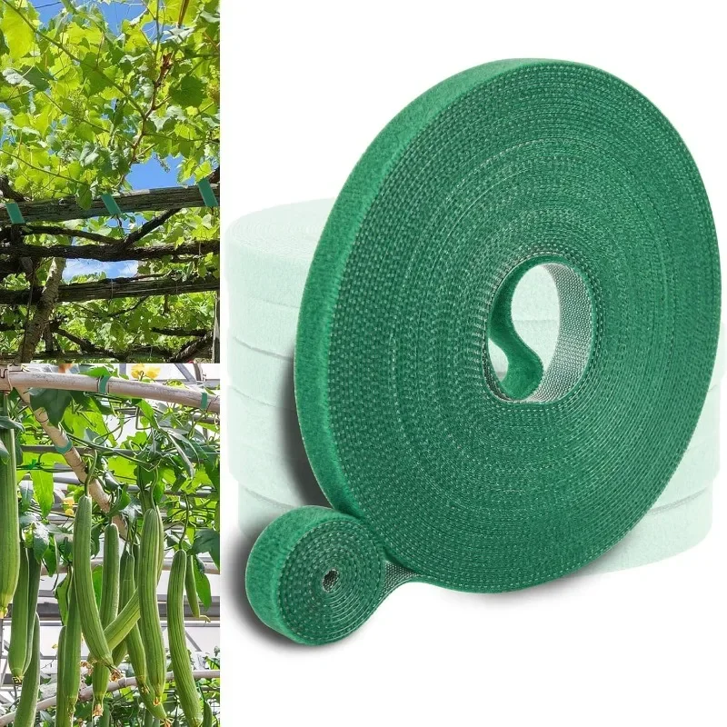 Self Adhesive Plant Nylon Cable Tie, Adjustable Plants Hook, Loop Support Garden Twine Bandage, Reusable, Fastener Tape Strips