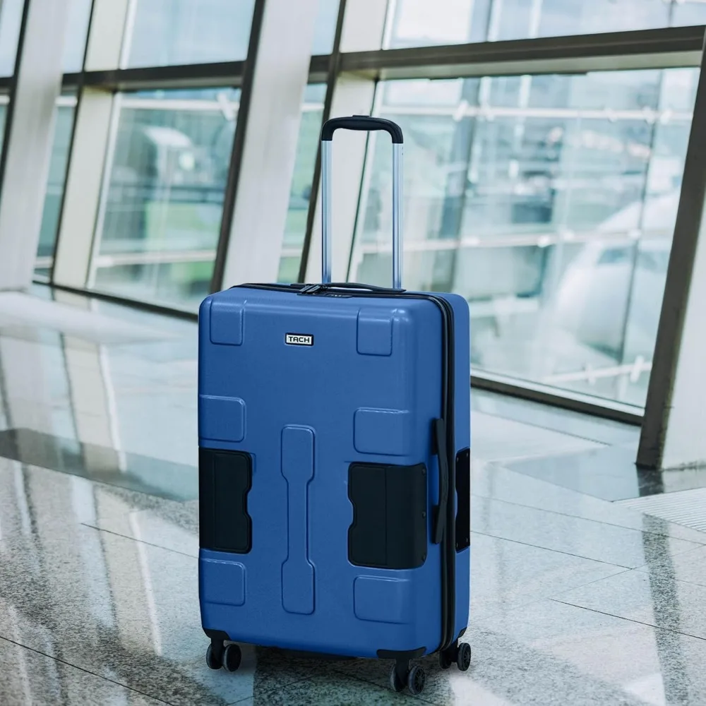 20 Inch Hard Shell Spinner Luggage with Built-In Connecting System - Carry On Travel Bag for Efficient Mobility