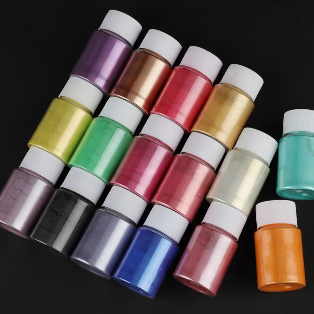 

16 Color Shimmer Pigment Powders Crystal Epoxy Mica Soap Craft Art Resin Bath Nail DIY Wax Materials Sewing Supplies