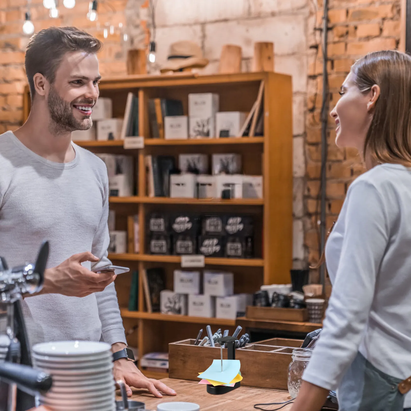 

Набор из 4 держателей для чеков и билетов, настольный органайзер для заметок, компактный инструмент для эффективного управления бумагами и заказами