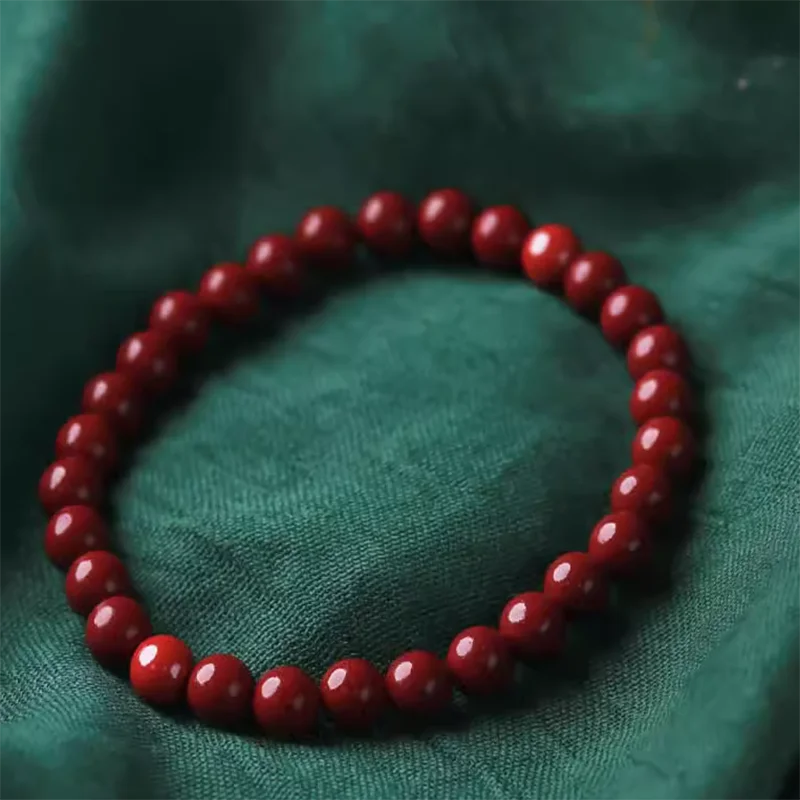 Pulseira Cinábrio Natural para Homens e Mulheres, Sorte, Proteção à Saúde, Física, Jóias Clássicas