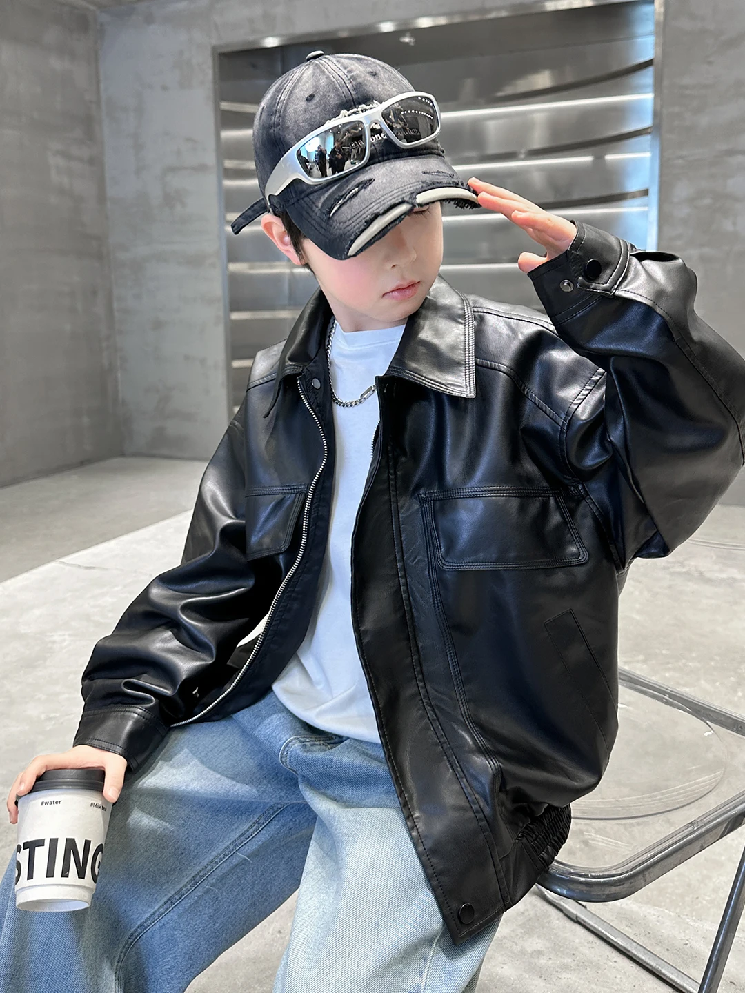 boys-leather-jaet-spring-autumn-sle-children's-coat-trendy-casual-pu-material-fce-lined-zipper-closure-jaet-for-kids