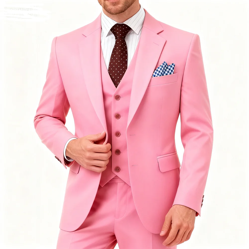 

Slim Fit Men's Wedding Tuxedo Formal Business Party Suit Ensemble Male Smoker's Groomsmen Outfit Recent Collection