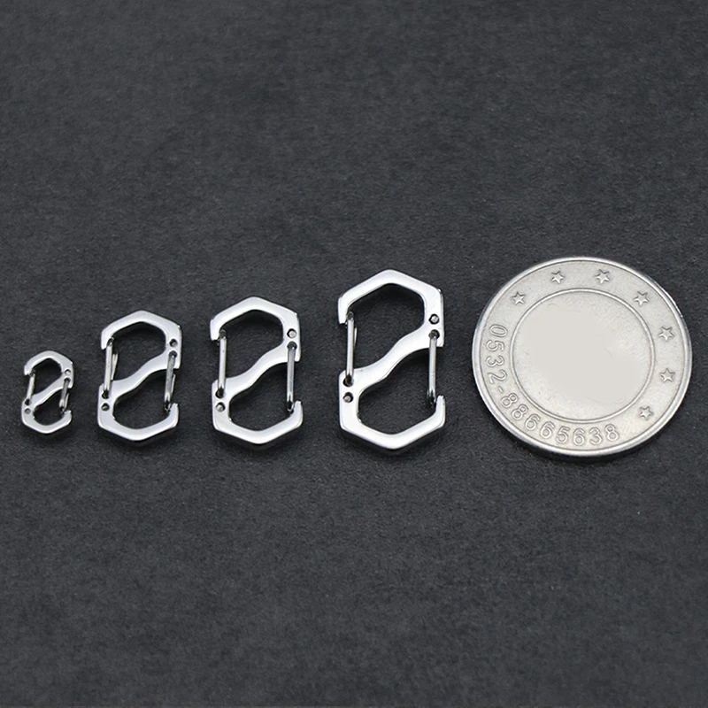 حقيبة الظهر مشبك الفولاذ المقاوم للصدأ S نوع حلقة تسلق مع قفل صغير في الهواء الطلق حقائب الظهر الأمتعة هوك مكافحة سرقة مفتاح قفل أداة