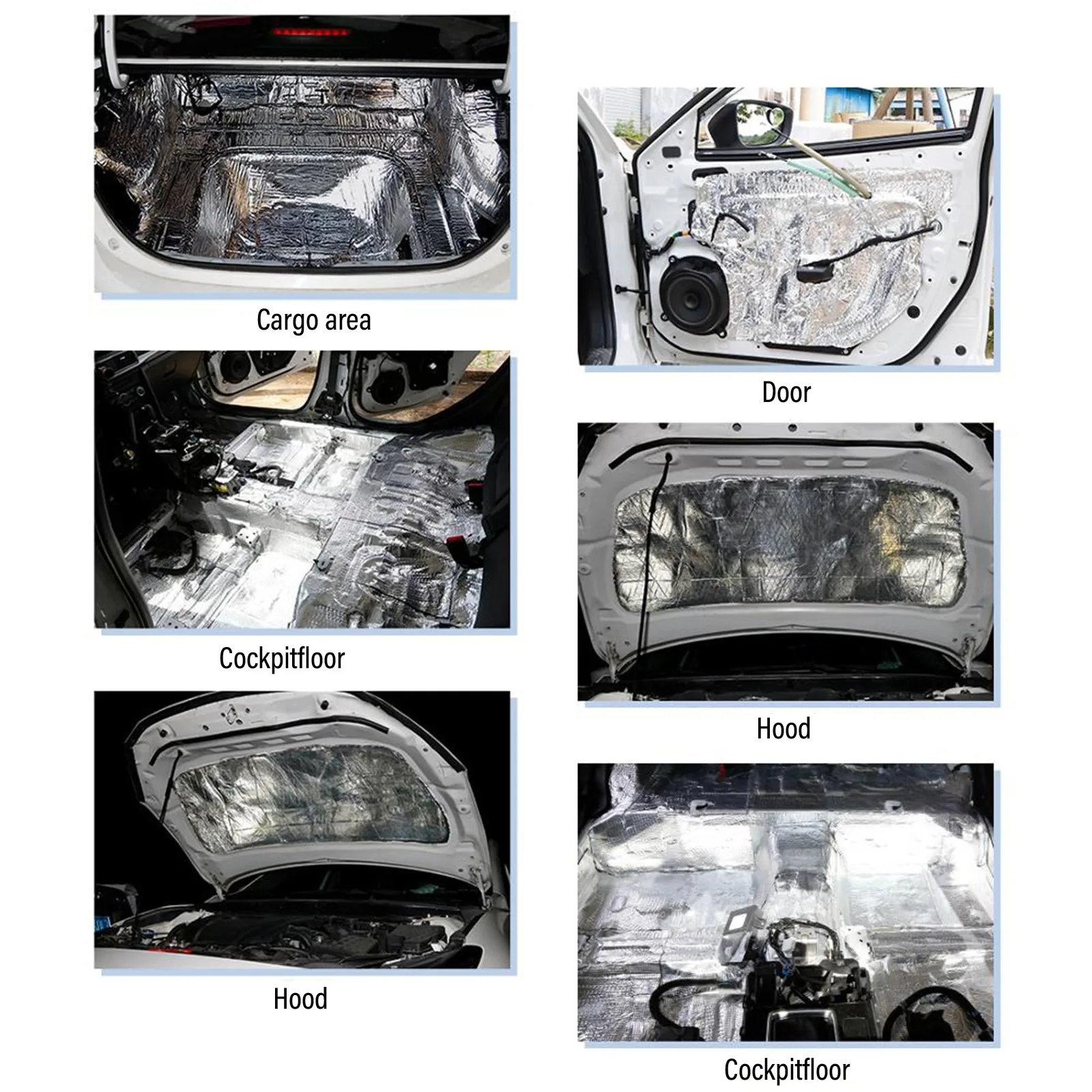 防音,車の断熱・防音用の防音マット,車の断熱・防音用の防音・防音,車のフードの断熱材,1/5/10個