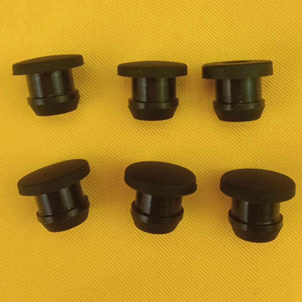 Borracha de Silicone Snap-on Cônico Preto, Tipo T Plug, Blanking End Caps, Inserções de Tubo, Bung Proof, Alta Temperatura, 2.5-50.6mm, 1-10Pcs