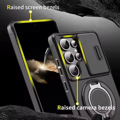 Case For Samsung Galaxy S26 S25 S24 S23 S22 Ultra Plus A17 A56 A36 FE 4G 5G Military-Grade Protection Phone Slide Camera Cover