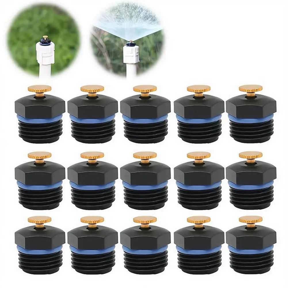 15PCS Adjustable Atomizing Sprinkler Nozzle Sprinkler Head Plastics Misting Nozzle Lawn Watering Sprinkler Heads