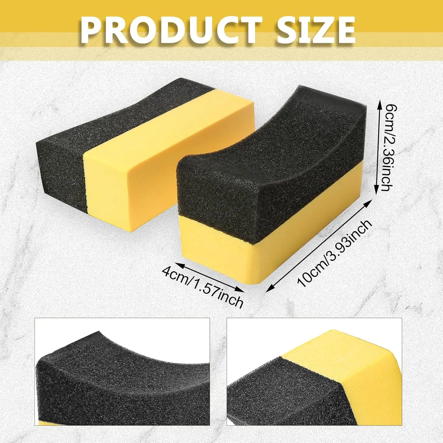 Auto Cleaning Sponge Brush Wax Applicator Pads Car Wax Applicator Buffing  Polishing Foam Pads Wax Polishing Tyre Brushes Tools view 5