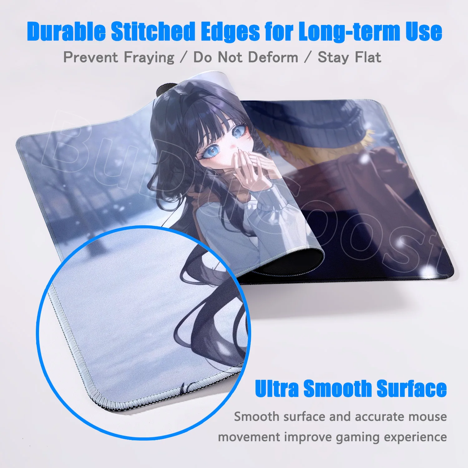 Новый коврик для мыши в стиле аниме The Fragrant Flower Blooms with Dignity, милый коврик для мыши Kawaii Girl Kaoruko Waguri, настольный коврик с HD принтом, геймерский коврик для клавиатуры