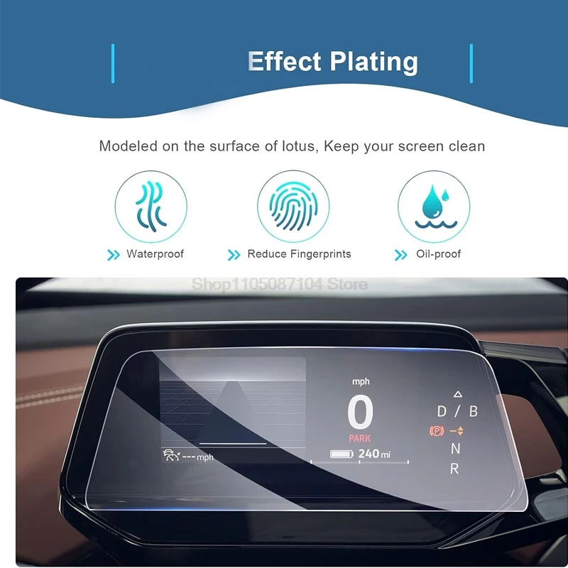 زجاج مقسى لسيارة Volkswagen VW ID.3 ID.4 ID.5 GTX Pro 2020-2025 5.3 بوصة طبقة رقيقة واقية لأداة قمرة القيادة الرقمية #3