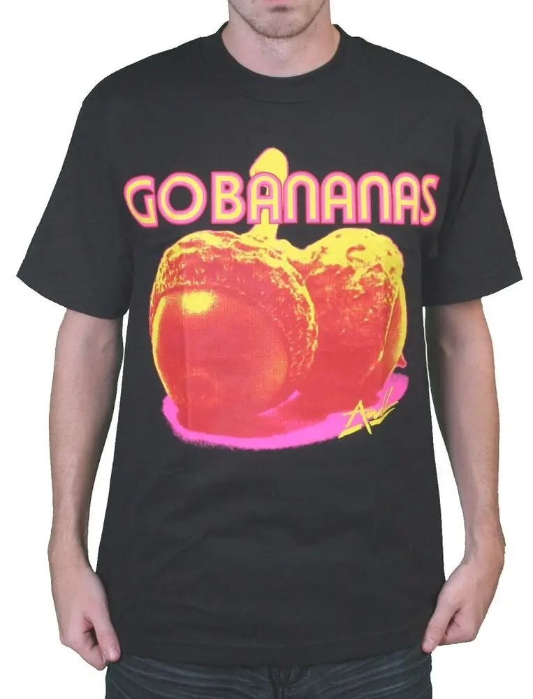 DTA  Status Mens Black Go Bananas Nuts T-Shirt NWT  High Quality 100%Cotton Short Sleeve