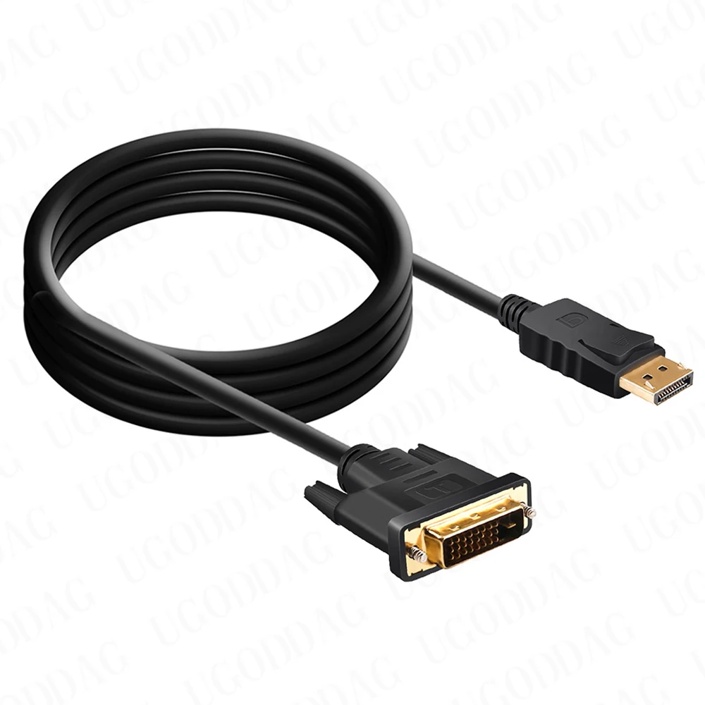 1080P DP To DVI DisplayPort Cable DVI-D 24+1 Pin DP to VGA Adapter Cables for XBOX DVI To DisplayPort Cable 1.8m