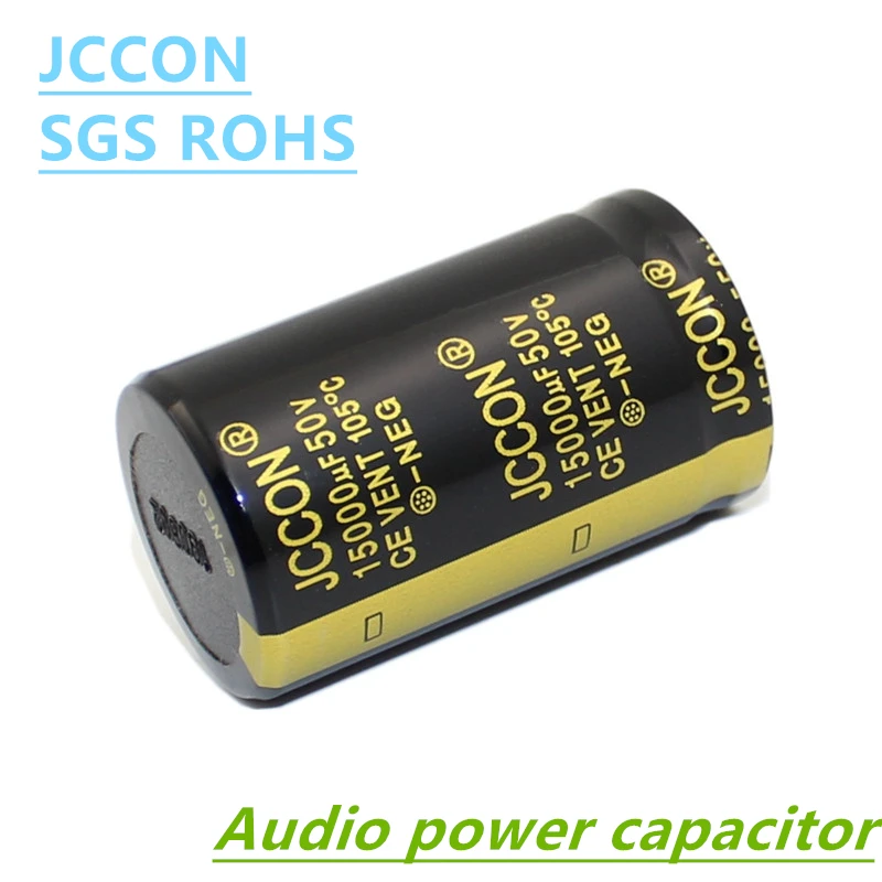 1Pcs JCCON Audio Electrolytic Capacitor 50V 6800UF 4700UF 10000UF 15000UF 22000UF For Hifi Amplifier High Frequency Low ESR