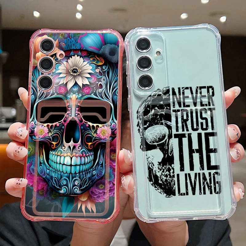 Black Skull Pattern Wallet Cas - Phone Cases With Wallet ulasan dan harga