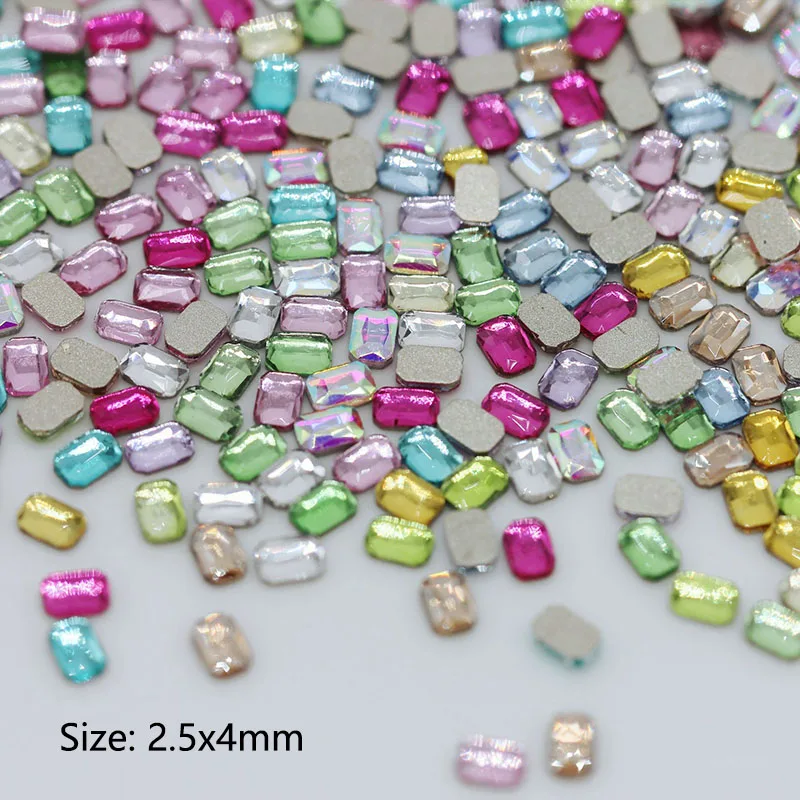 30/2,5 pcs Nail Art Strass x 4mm Mini wieder achteckigen Flatback Glas Kristalls tein für 3D Maniküre DIY Dekoration Zubehör