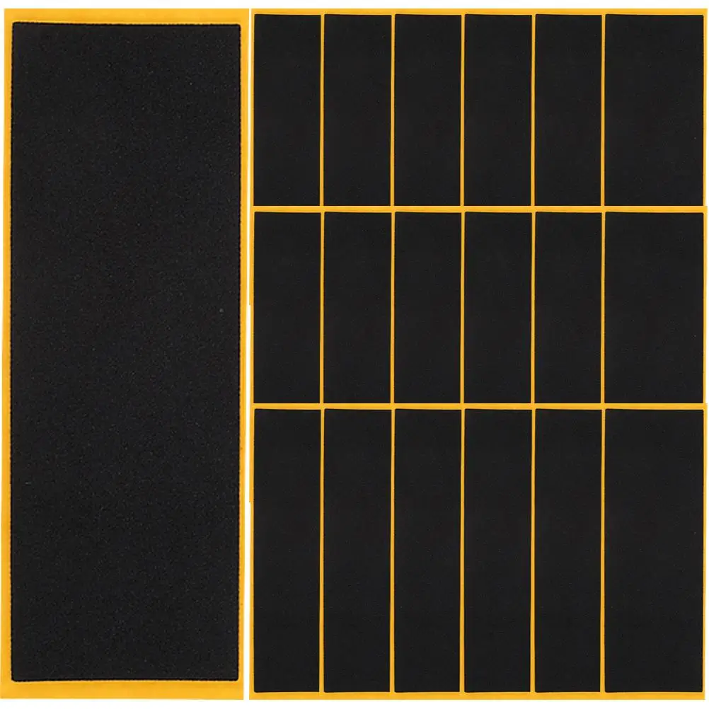 20 pezzi di nastro adesivo in schiuma nera per skateboard con dita, adesivi antiscivolo, schede per dita pretagliate, accessori per mini skateboard