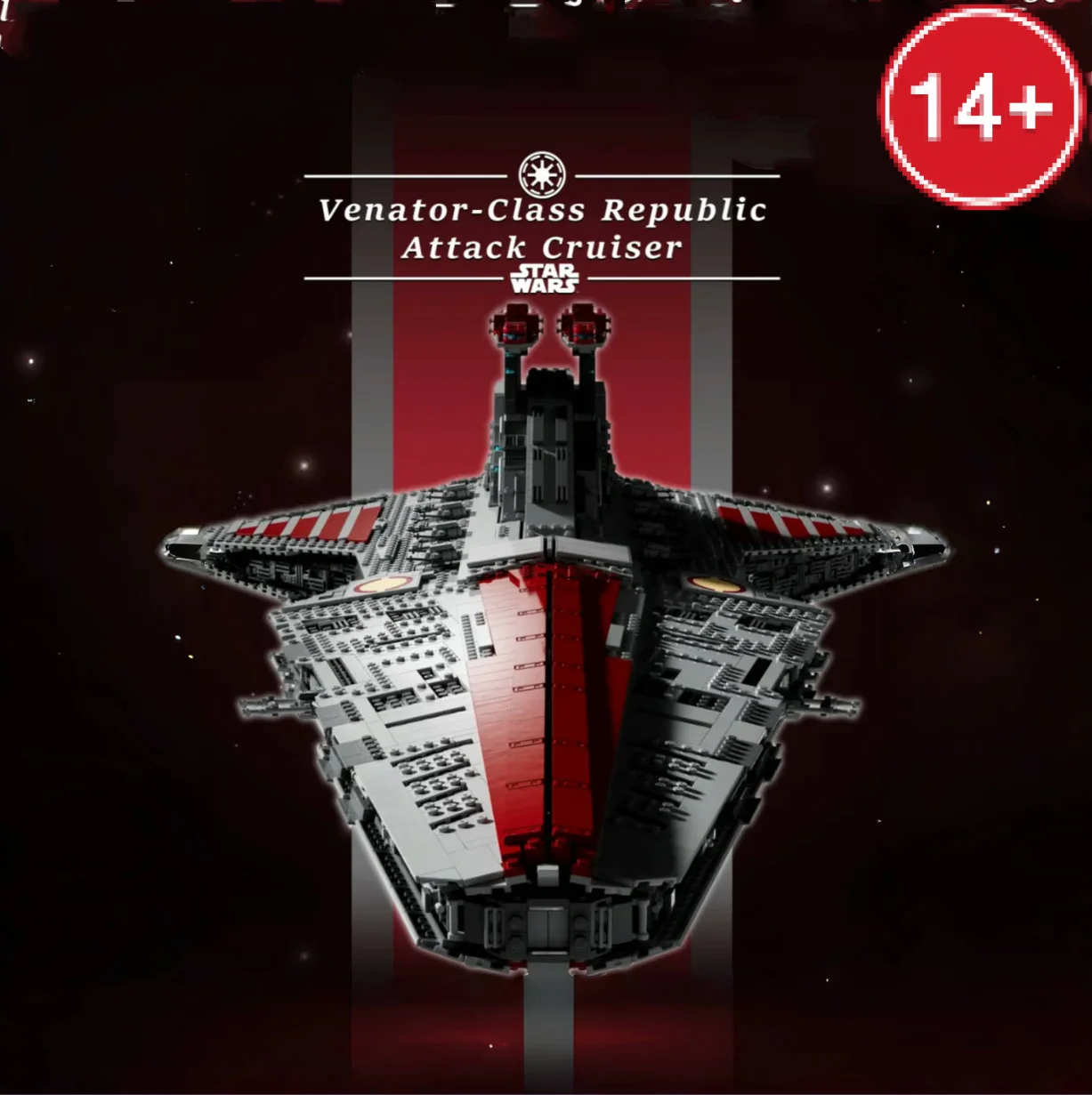 2025 Groß 75367-UCS Größter Venator-Klasse Republic Attacks Cruiser für erwachsene Jungen,