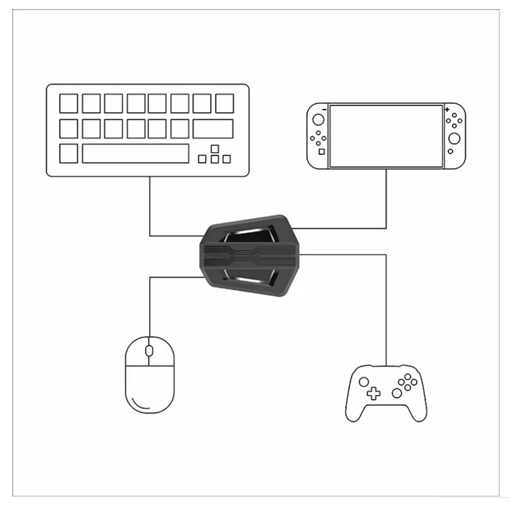 Mouse&Keyboard Converters PUBG Game Converter Plug and Play Mouse Keyboard Converter For PS3 PS4 Xbox Nintendo Switch Gampad