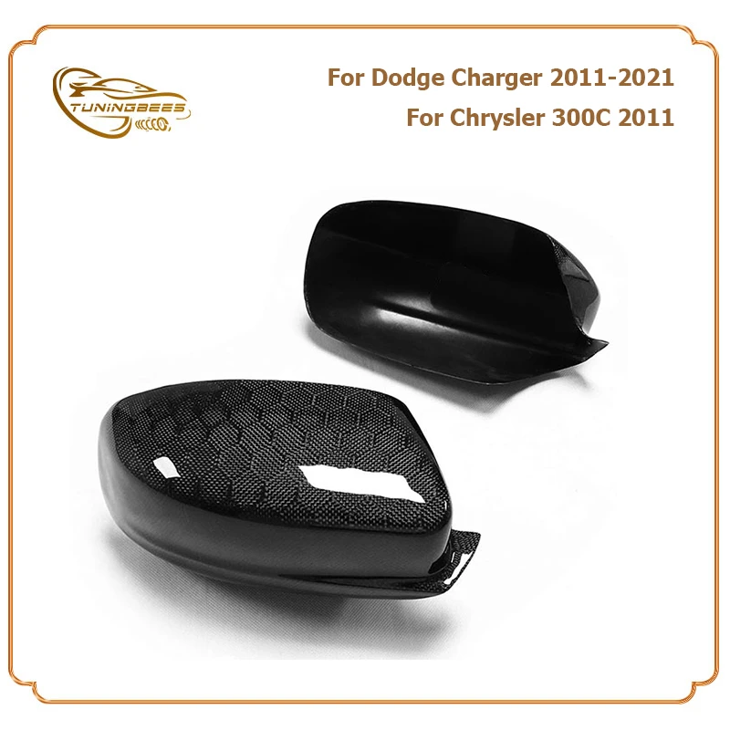 

Add on Style Carbon Fiber Side Door Rearview Mirror Cover Sticker For Dodge Charger 2011-2021 For Chrysler 300C 2011