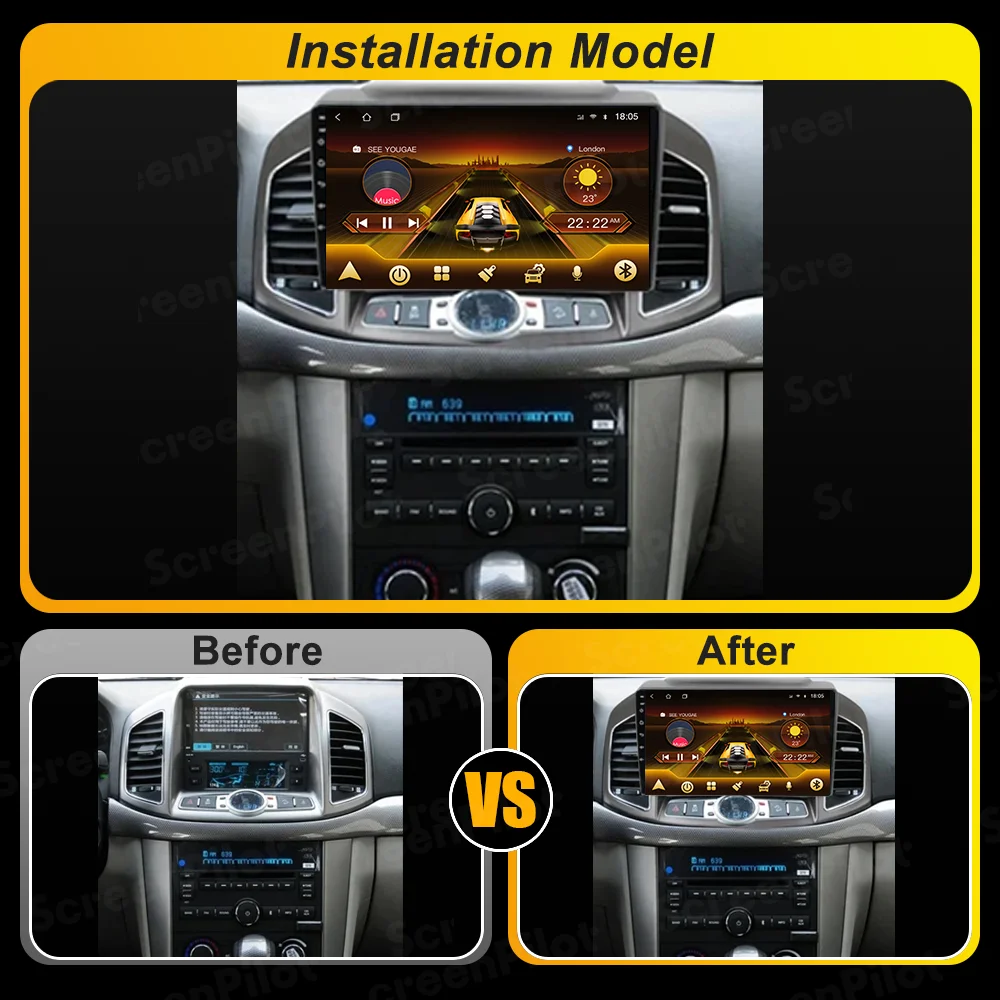 أندرويد 15 لسيارة شيفروليه كابتيفا 1 2011 2012 2013 2014 2015 2016 وحدة رأس ستيريو للسيارة نظام تحديد المواقع والملاحة مرآة وصلة 8 كور