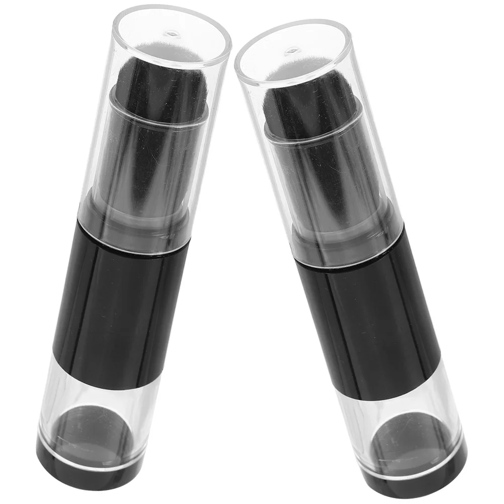 قطعتان من فرشاة البودرة القابلة لإعادة الملء مع فرشاة محمولة للزجاجة مدمجة للسفر