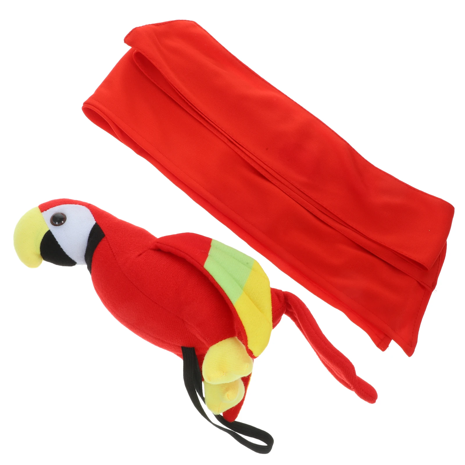 

1 set Pirate Artificial Parrot Models Stuffed Toy Red Bandana Waist Scarf Halloween Cosplay Props Accessories Costumes