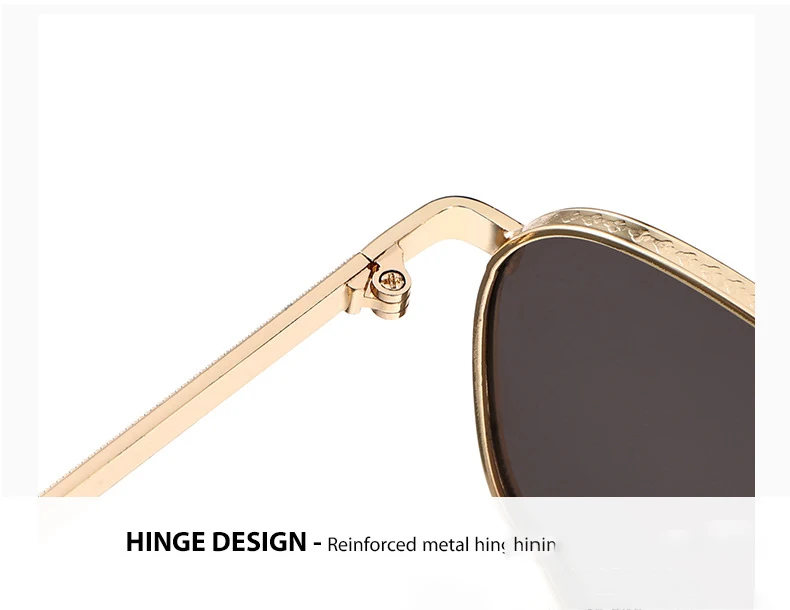 Neue trendige metallische personalisierte vielseitige Herren-Sonnenbrille mit rechteckigen Rahmen im Retro-Stil für Damen 2402 – Detail 10