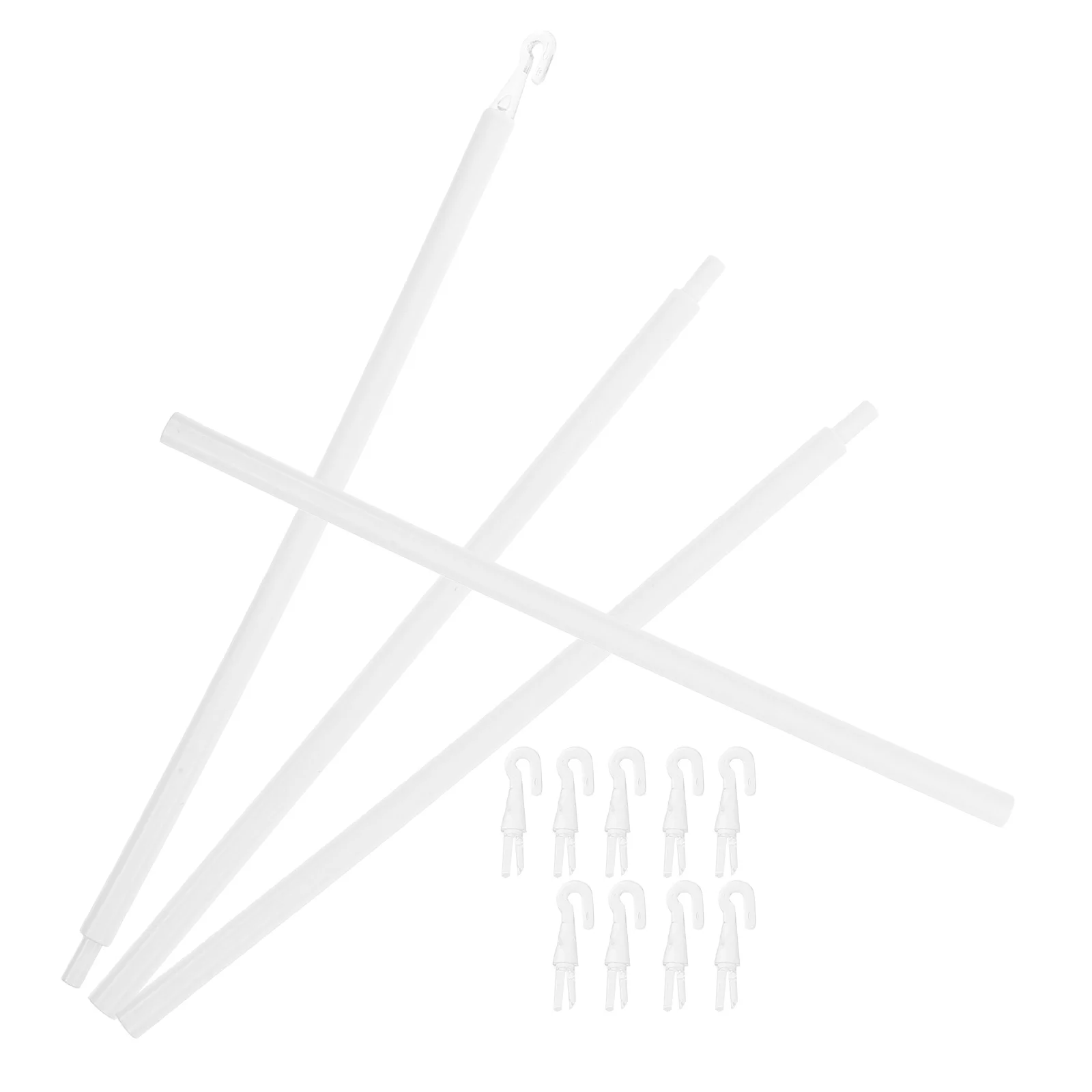 Accesorios para persianas, varilla de tracción de cortina de plástico PP, abridor de combinación larga ajustable para ventanas, hogar y oficina, 4 Uds.