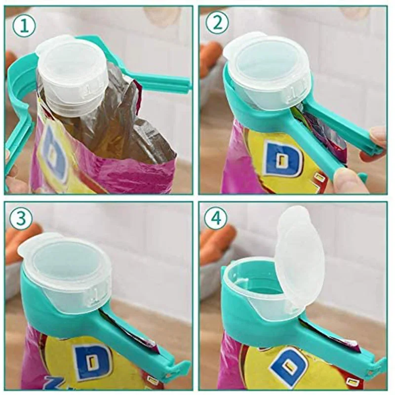 Seal Pour Food Storage Bag Clip Snack Sealing Clip Fresh Keeping Sealer Clamp Plastic Helper Food Saver Travel Kitchen Gadgets