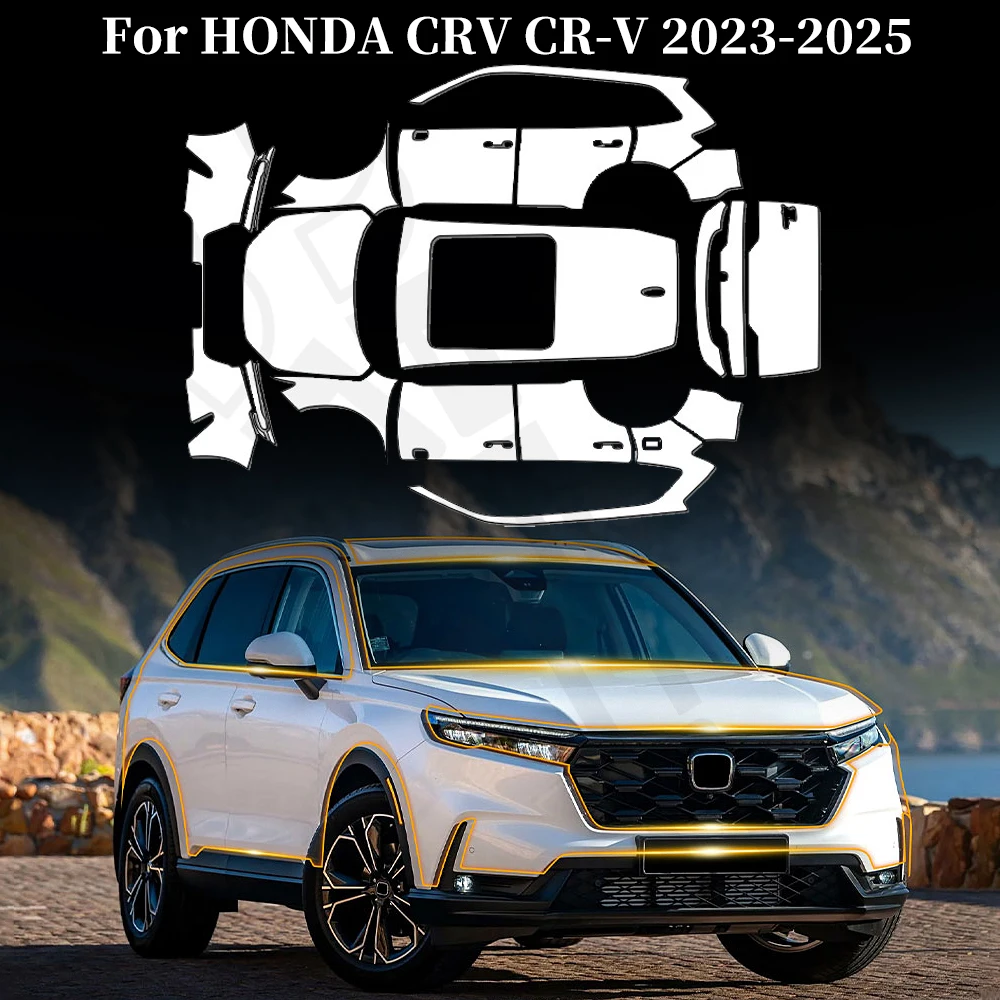 For HONDA CRV CR-V 2023-2025 TPU Paint Protection Film Pre-cut PPF Car Body Anti-Scratch Clear Bra Resistant Invisible Repair