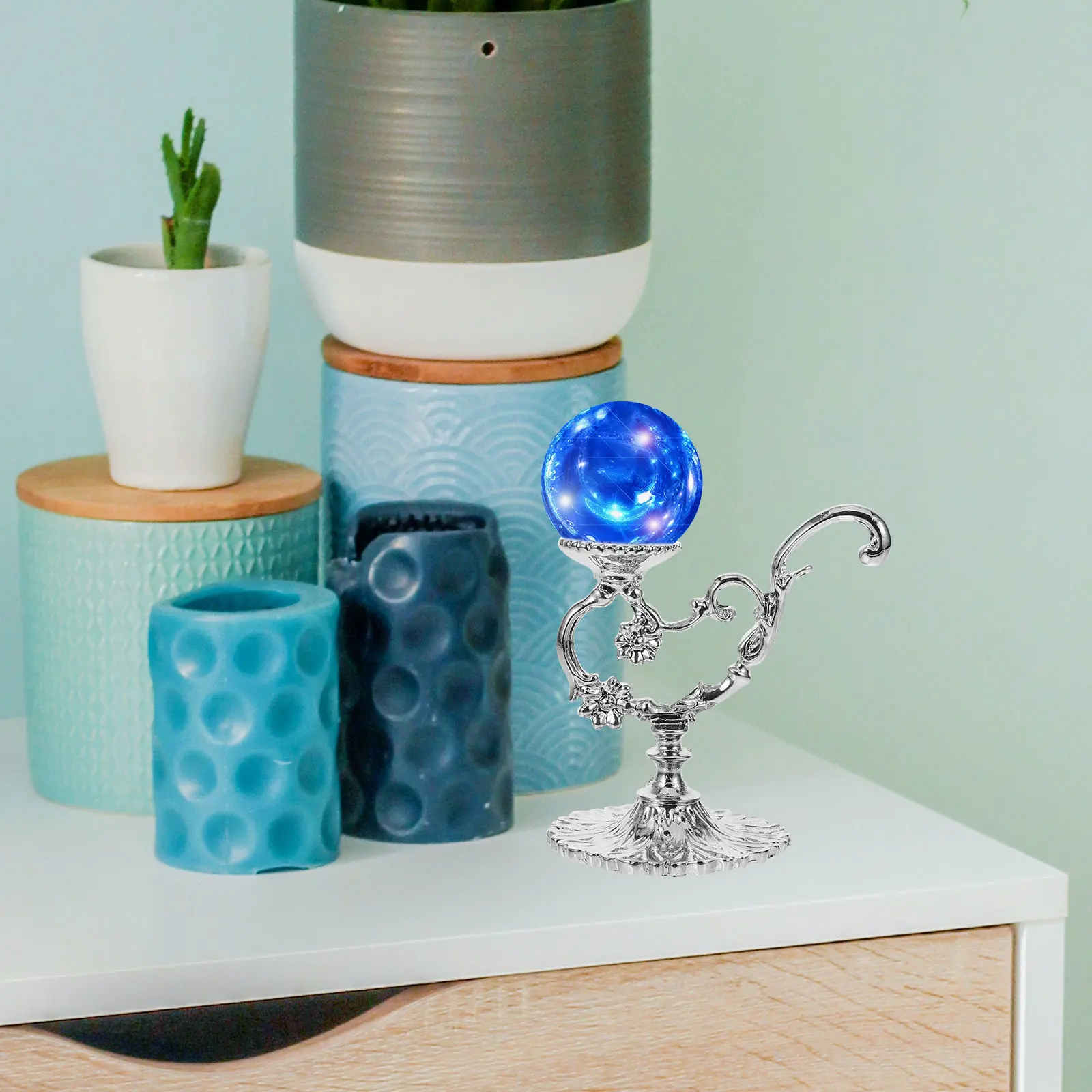 

Crystal Ball Base Metal Stand Display Holder for Globe Sphere Home Decor Craft Small Crystal Sphere Holder Stone Art