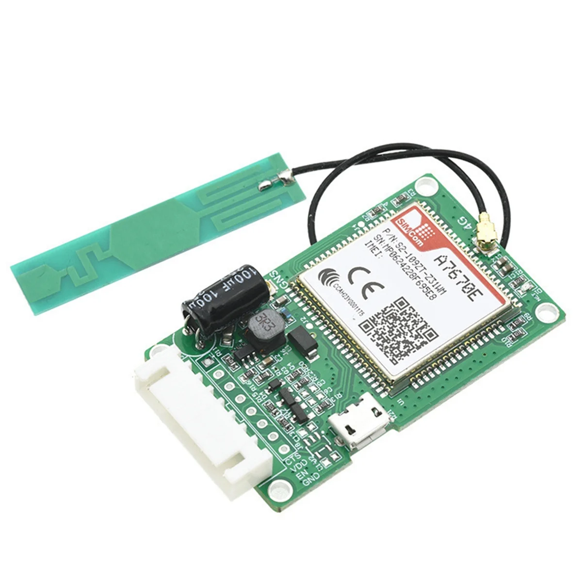 A72Z A7670E SIMCOM 4G LTE Cat1 Основная плата модуля со слотом для SIM-карты TTL UART 2G LTE-FDD B1/B3/B5/B7/B8/B20 GSM 900/1800 МГц