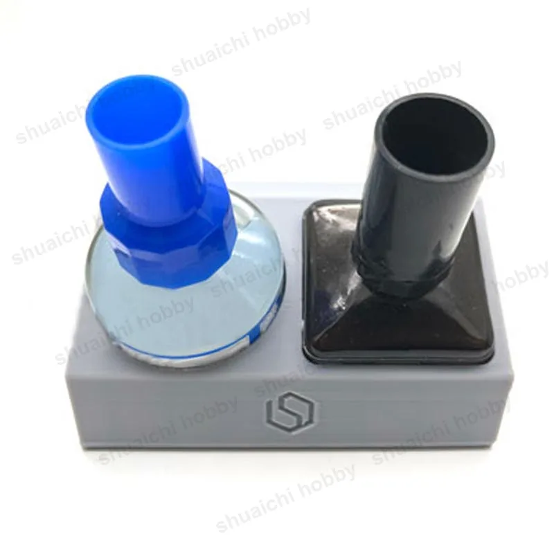 Base de garrafa de cola impressa 3d, redonda/quadrada, suporte de armazenamento de água cola, ferramentas de montagem diy para modelo de carro tanque de aeronave, 1 peça