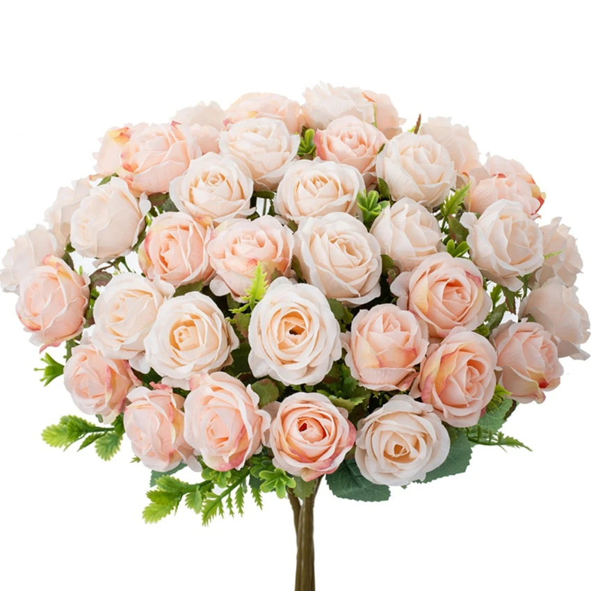 

Artificial Flowers Silk Rose Diy Wedding Bouque Bridal Garden Roses Arch Home Room Festival Decoration Wreaths Photography Props