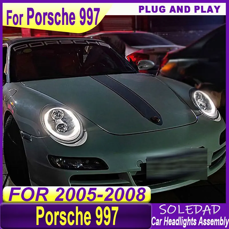 Car headlights for Porsche 911/997 LED Headlight 2005 2006 2007 2008 2009 997.1 Head Lamp Drl Projector Lens Automotive