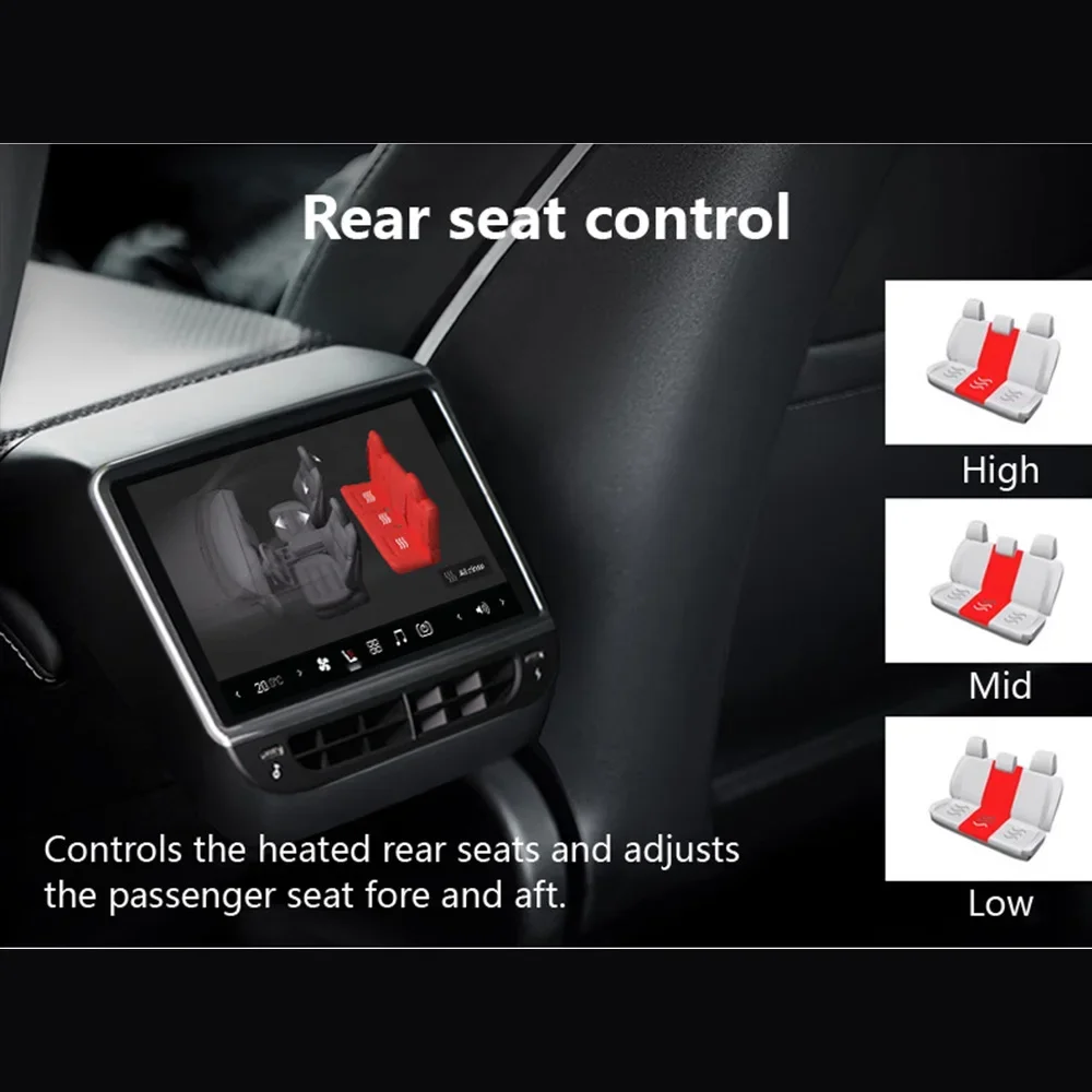 

TSLAccessories 7'' Car Rear Seat Display for Tesla Model 3 Y Cars Multimedia Player Support Carplay Auto Air Conditioner Control