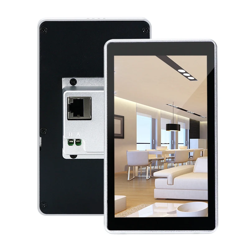 5.5 Inch Flush in Wall Installation POE IPS Touch Monitor Android 11 Industrial Tablet