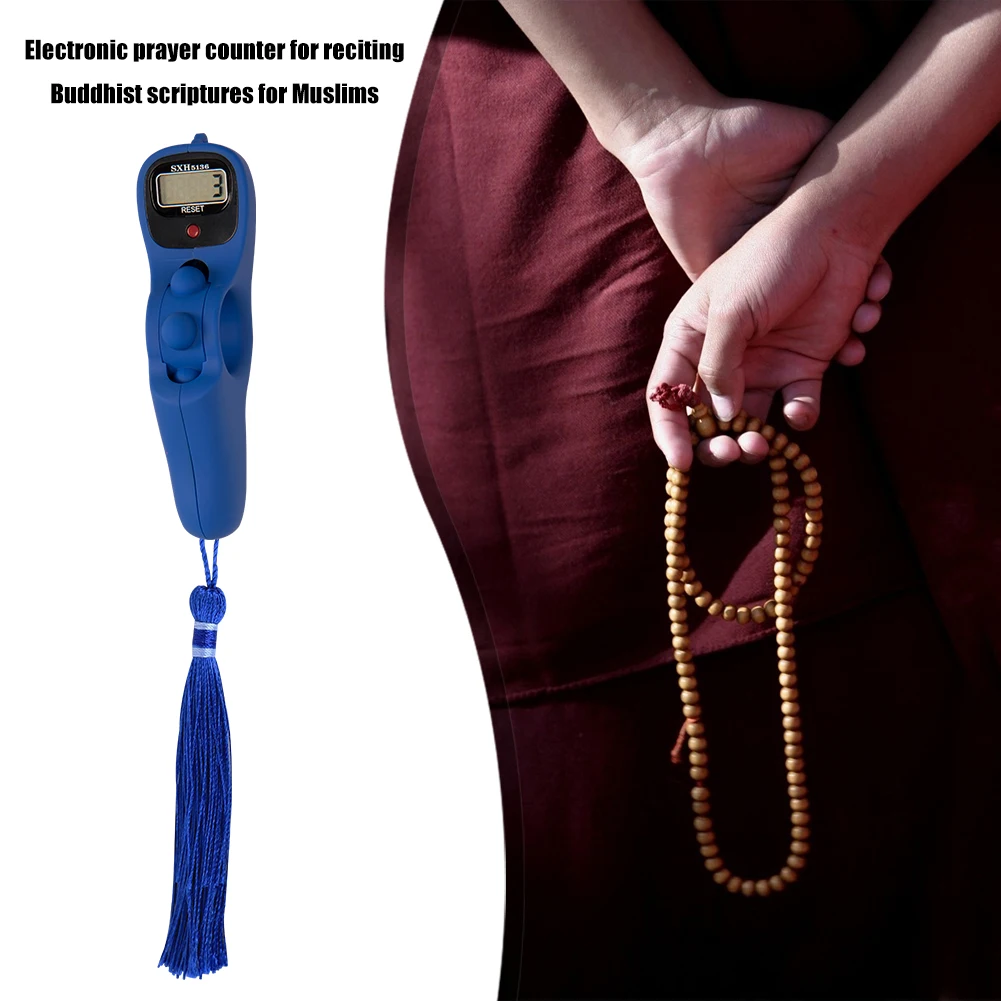 جديد إلكترونيات Tasbih عداد رقمي رصيدي مع LED سهلة ريسابل الأصلي الرقمية الوردية الخرز الموقت للصلاة مسلم