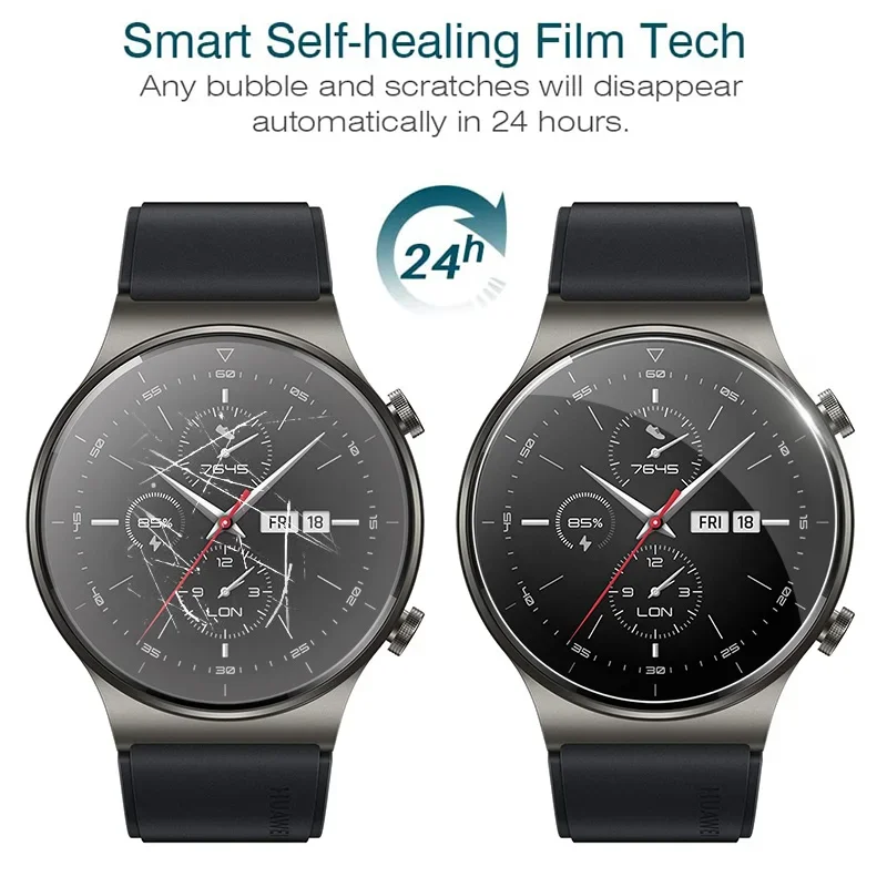5-1PCS Tempered Glass Screen Protectors for Huawei GT2 GT3 Pro GT Runner Full Coverage Anti-scratch Smartwatch Protective Films - Image 3
