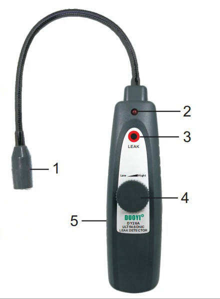 Imagem -05 - Duoyi-ultrasonic Leak Detector Tool Livre de Halogênio Hvac Gás Water Leak Pressão do Carro Detecção de Vácuo com Pipe Receiver Dy26a