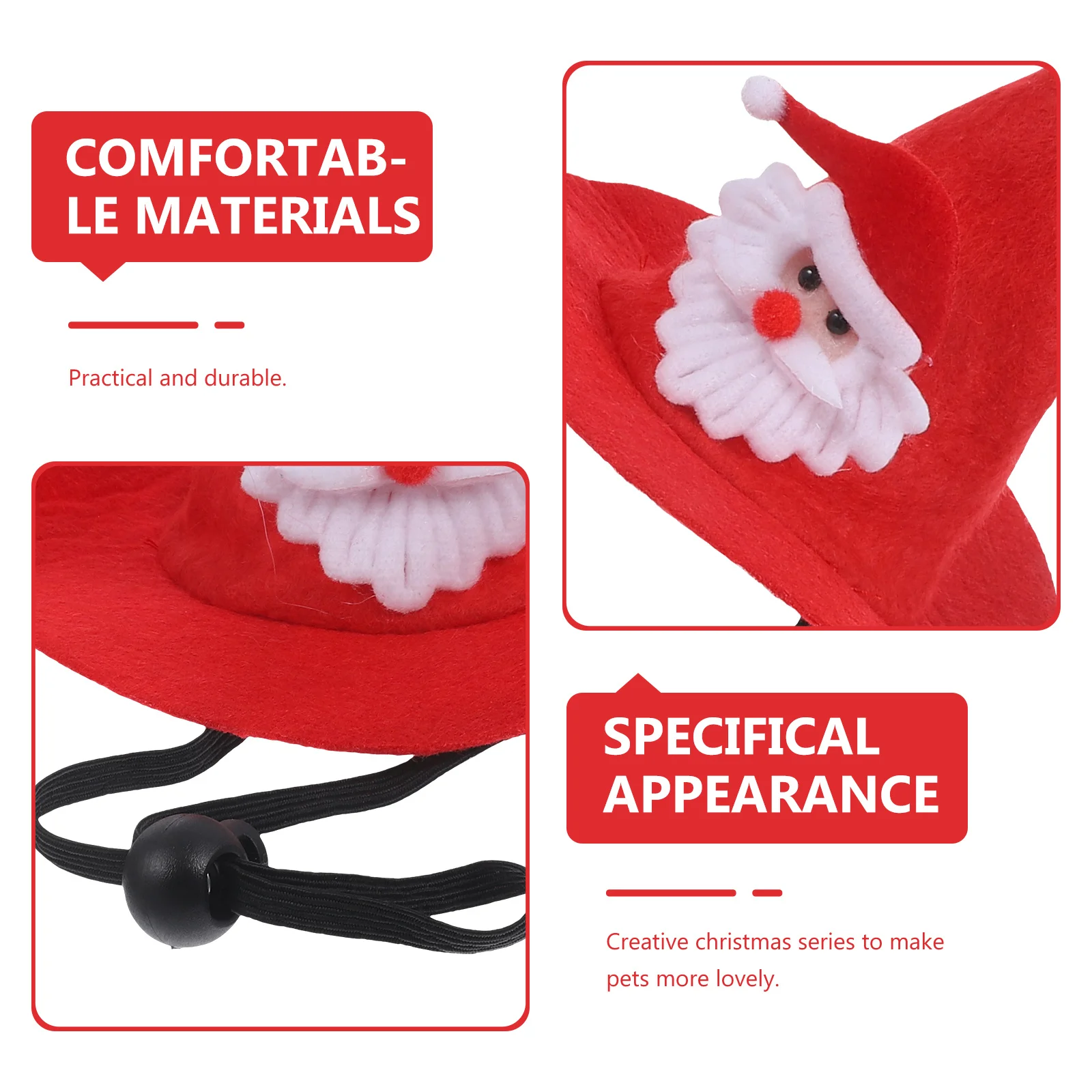 

Christmas Pet Santa Cap Adorable Soft Hat Pet Dress Up Headwear Dog Cat Costume Puppy Hat Christmas Cat Cap Hats for Dog
