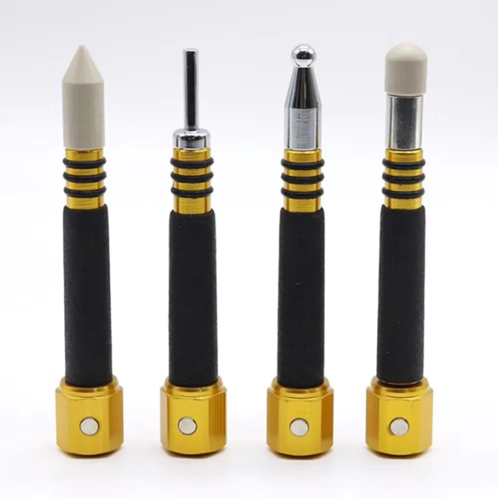 

4 шт. профессиональный противоскользящий инструмент для ремонта вмятин на кузове автомобиля, без покраски, съемная ручка, наконечник из алюминиевого сплава, инструмент без царапин