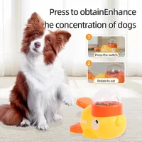 Yellow Duck-Shaped Interactive Cat Treat Dispenser Durable Plastic Training Dog Toy Puzzle Slow Feeder Dog Self-pleasure Toy 3